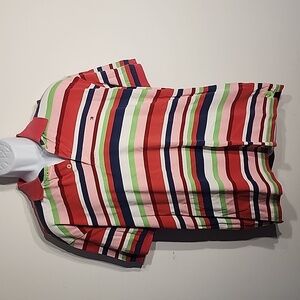 Multi-colored short sleeve polo